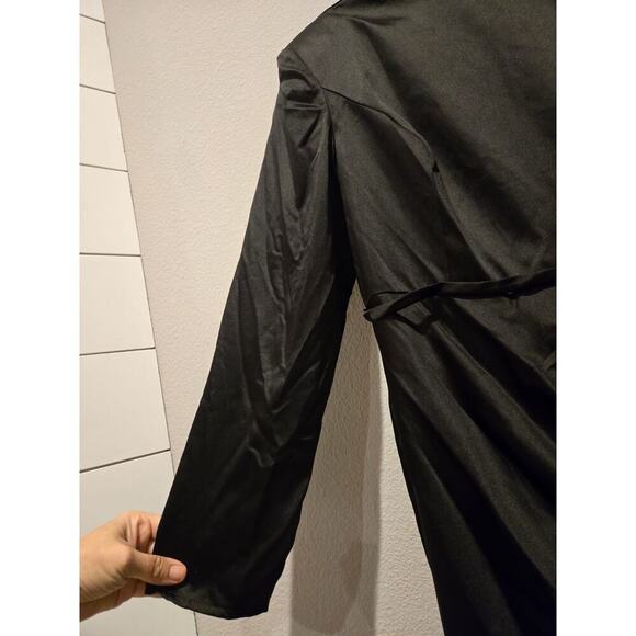 Mac Duggal Women's Long Sleeve Draped Structured Bow Gown Black Size 16 Formal - Picture 4 of 16